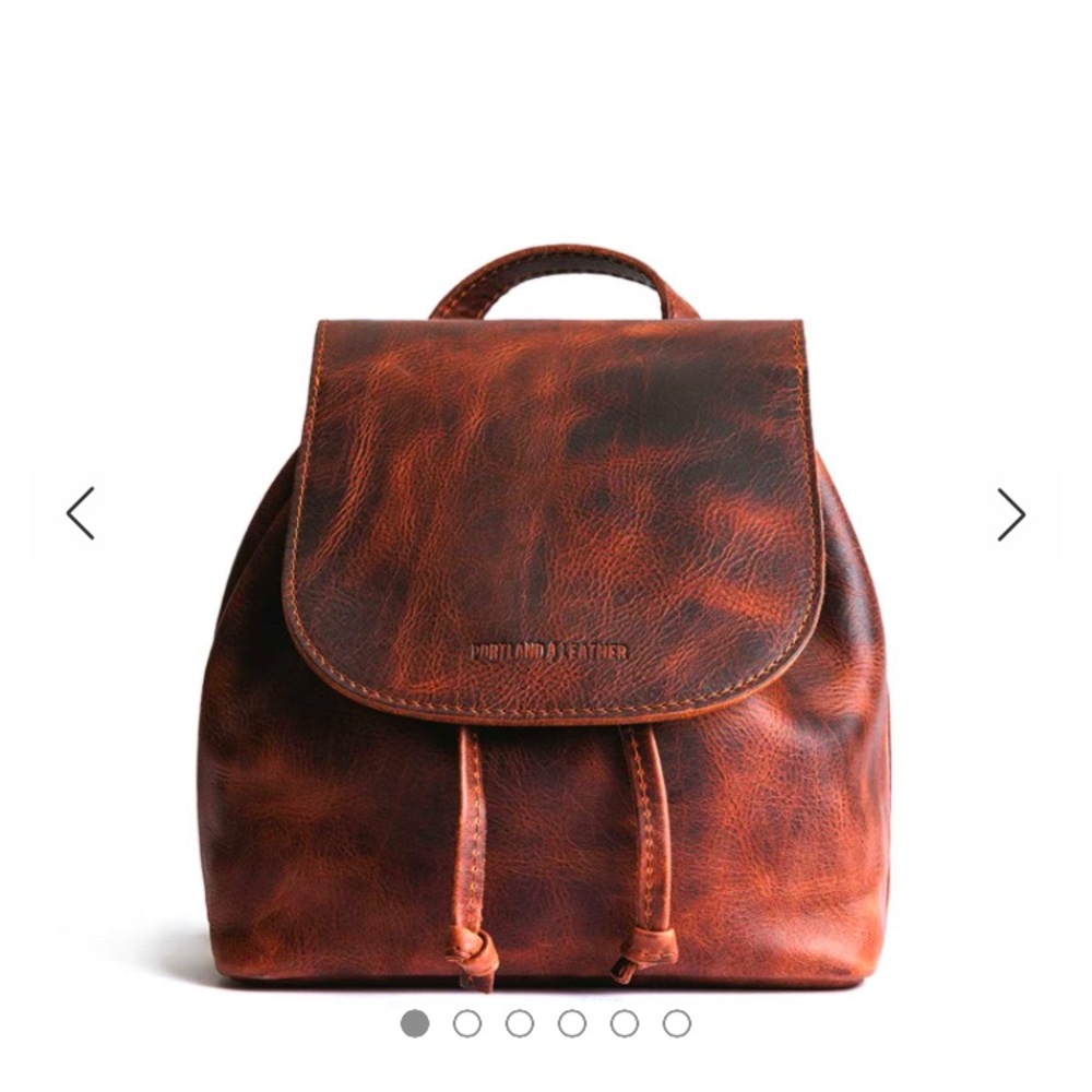 Portland Leather Goods Bucket Backpack in Lava